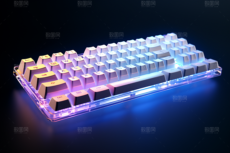 电脑键盘高清彩色素材