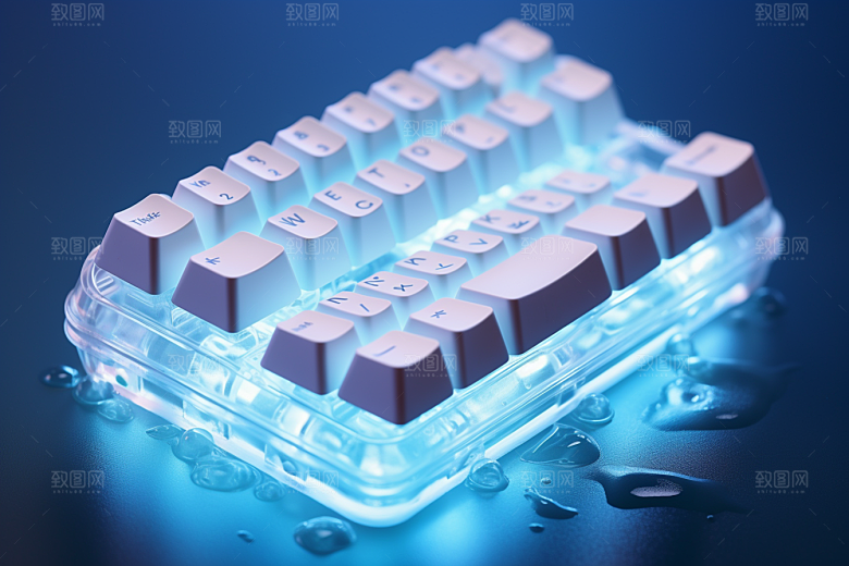 电脑键盘彩色高清素材