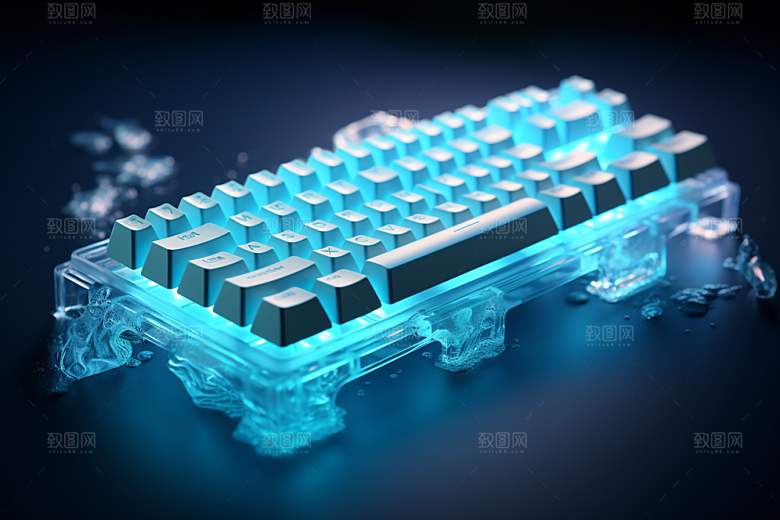 电脑键盘彩色游戏素材