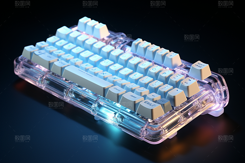 电脑键盘高清科技感素材