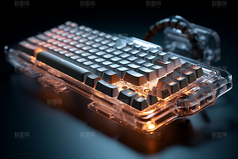 电脑键盘高清光效素材