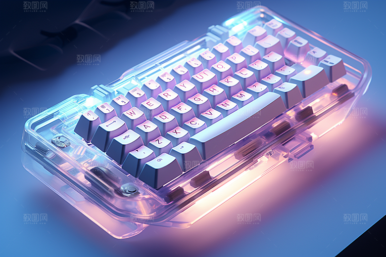 电脑键盘机械键盘科技感素材