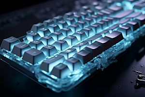 电脑键盘光效彩色素材