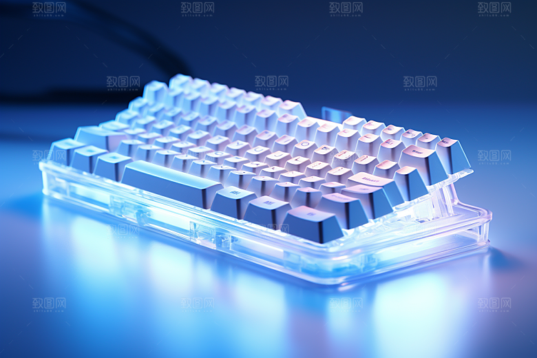 电脑键盘科技感RGB素材