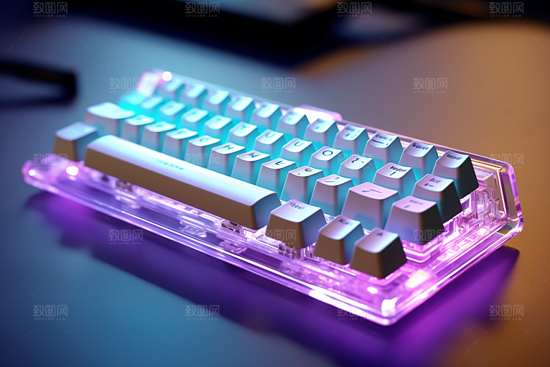 电脑键盘彩色RGB素材