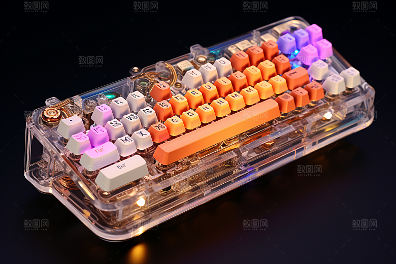 电脑键盘RGB高清素材