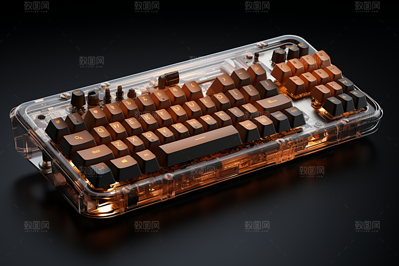 电脑键盘彩色游戏素材