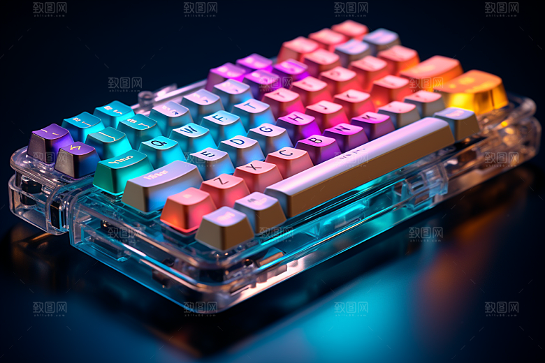电脑键盘RGB外设素材