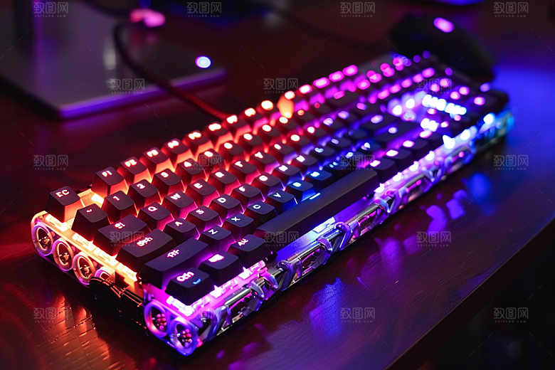 电脑键盘RGB高清素材