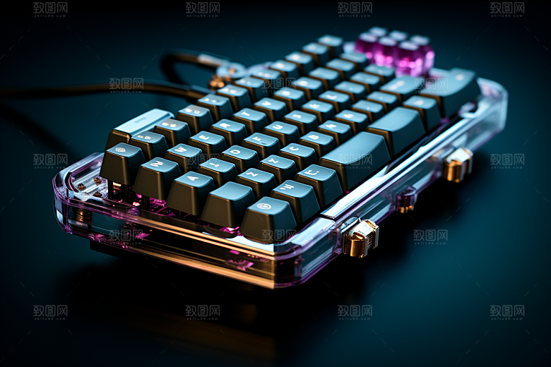 电脑键盘RGB游戏素材