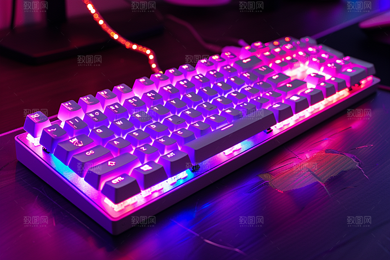 电脑键盘光效外设素材