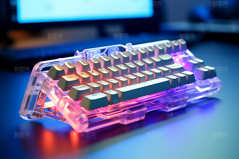 电脑键盘科技感外设素材