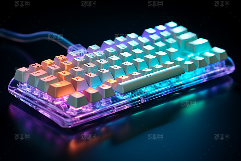 电脑键盘外设RGB素材