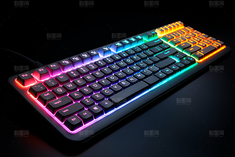 电脑键盘高清RGB素材