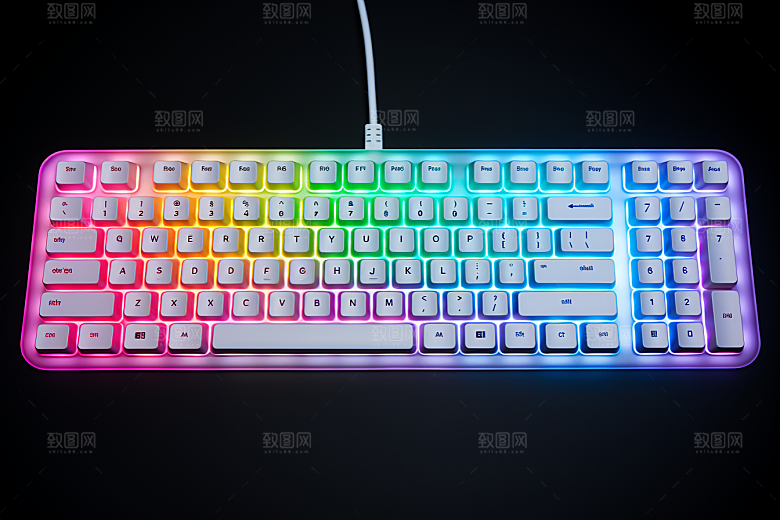 电脑键盘高清RGB素材
