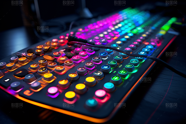 电脑键盘RGB外设素材