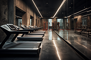 健身房运动器械私教工作室摄影图