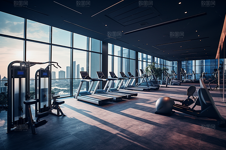 健身房运动器械体育中心摄影图