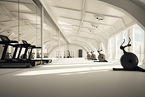 健身房全民运动锻炼摄影图