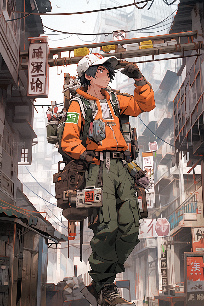 建筑工人五一劳动节高清插画