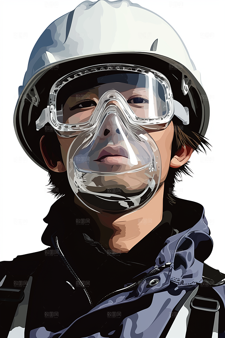 建筑工人致敬劳动者手绘插画