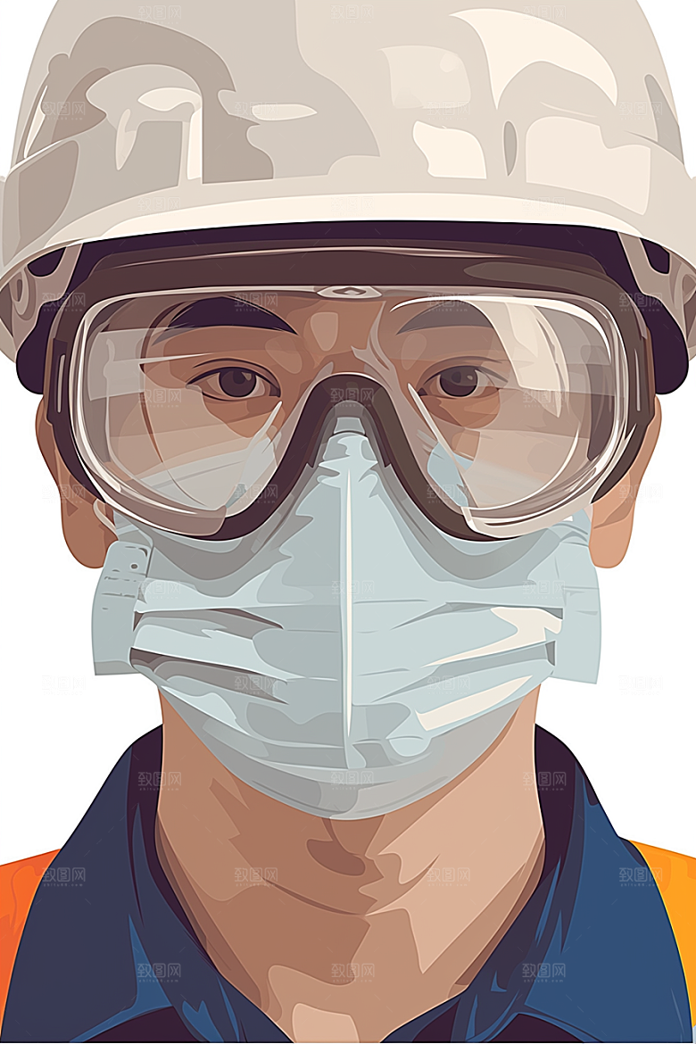 建筑工人五一劳动节高清插画
