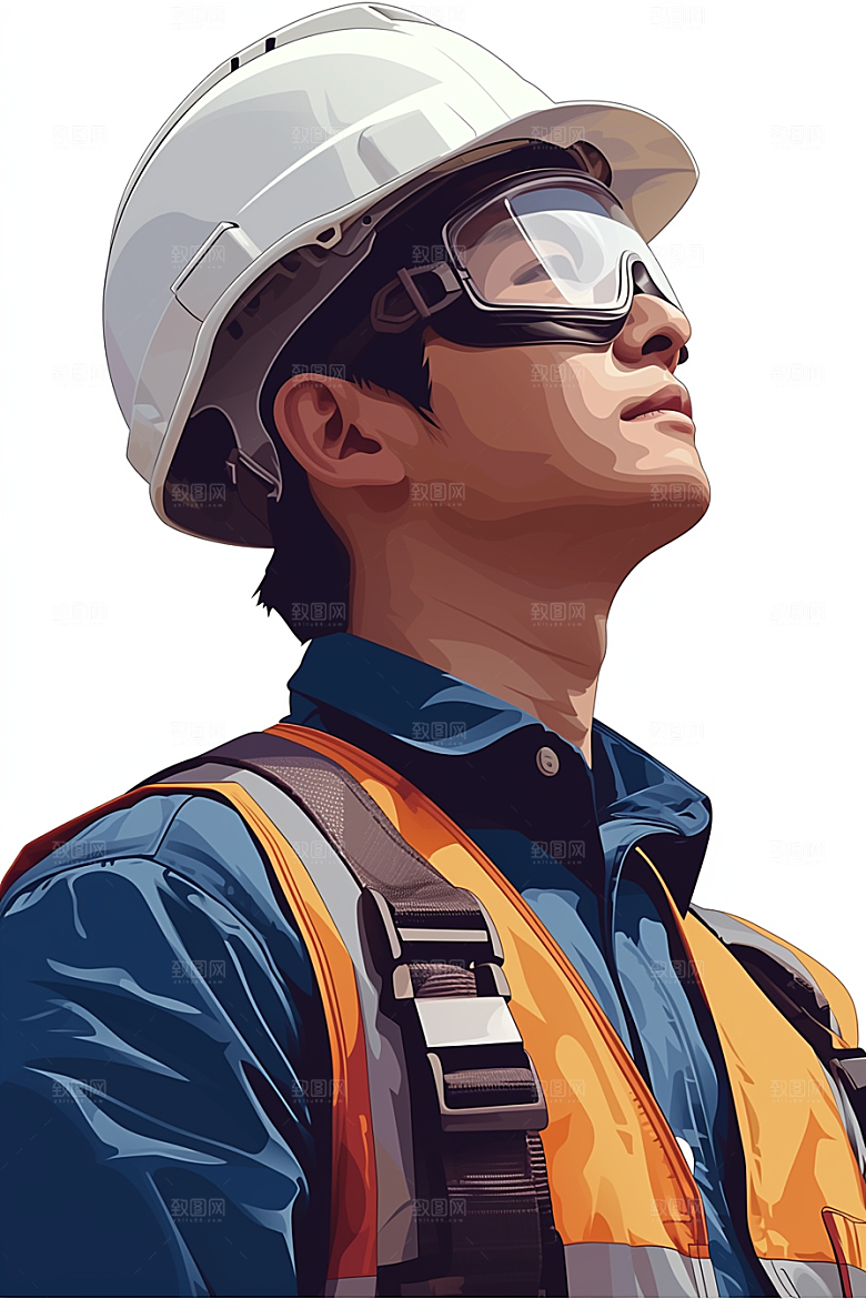 建筑工人高清建设插画