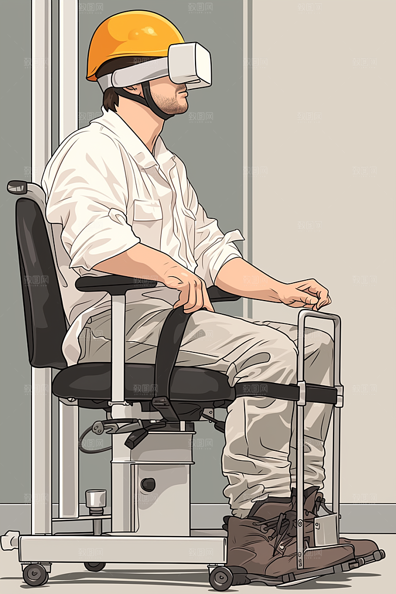 建筑工人施工致敬劳动者插画