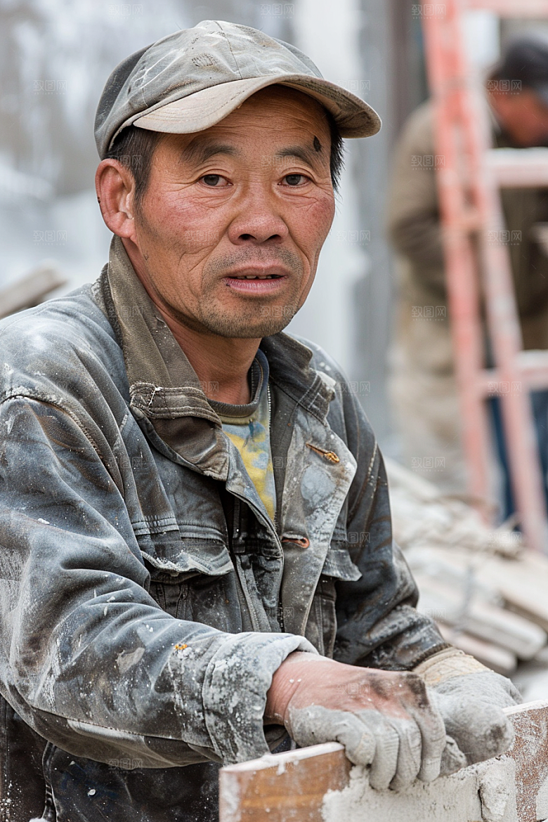 建筑工人人物建设摄影图