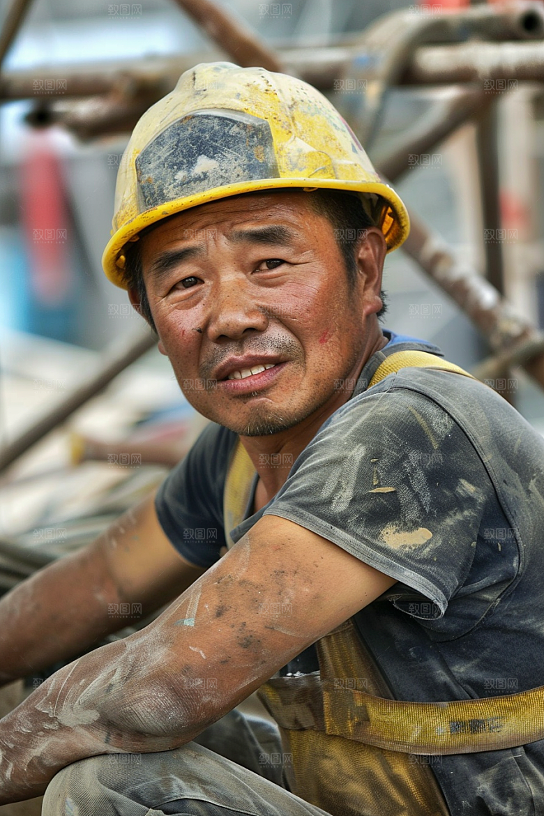 建筑工人人物建设摄影图