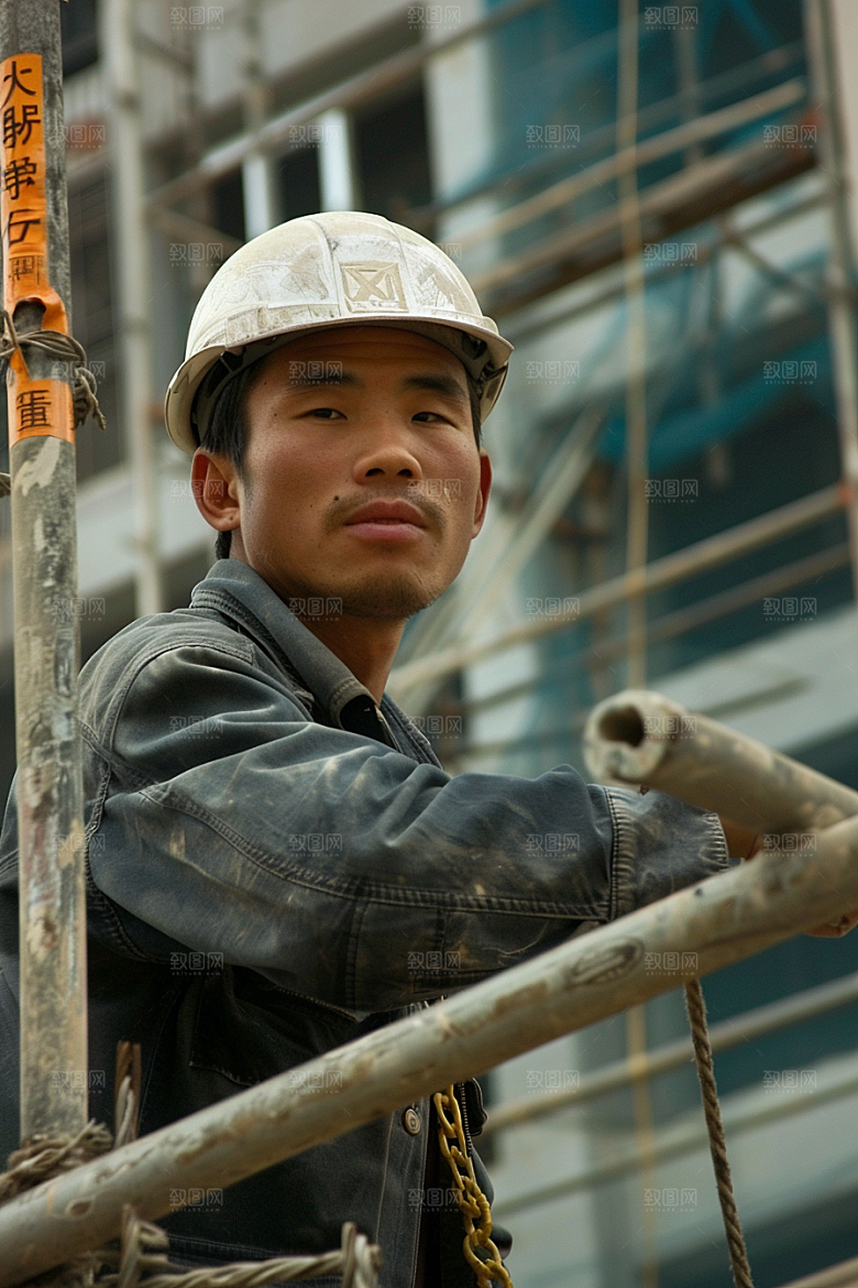 建筑工人建设职业摄影图