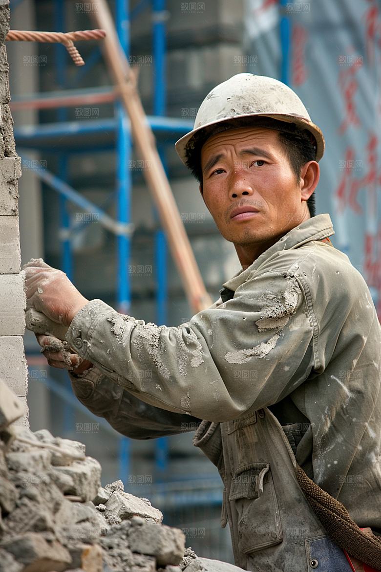 建筑工人岗位高清摄影图