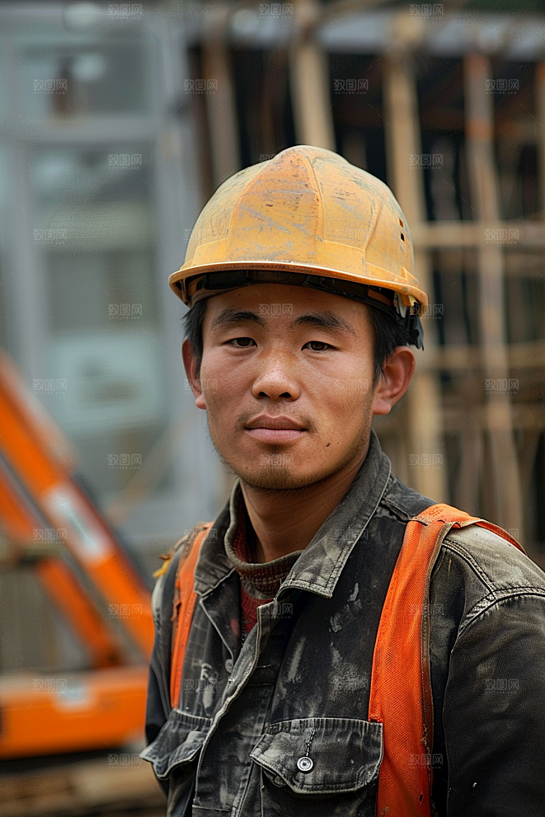 建筑工人建设工作摄影图