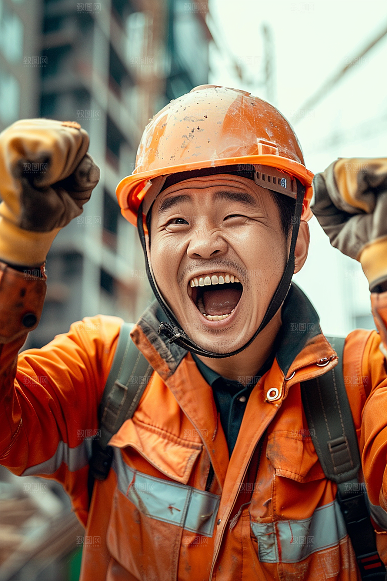 建筑工人工作岗位摄影图