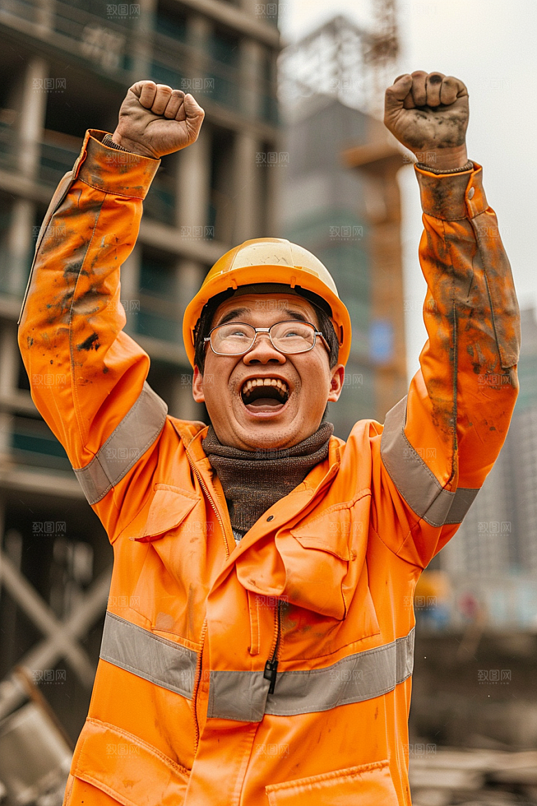 建筑工人工作建设摄影图