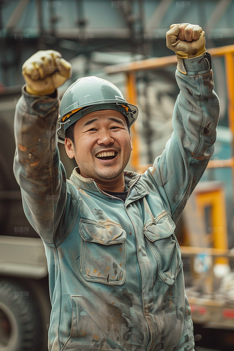 建筑工人五一劳动节人物摄影图