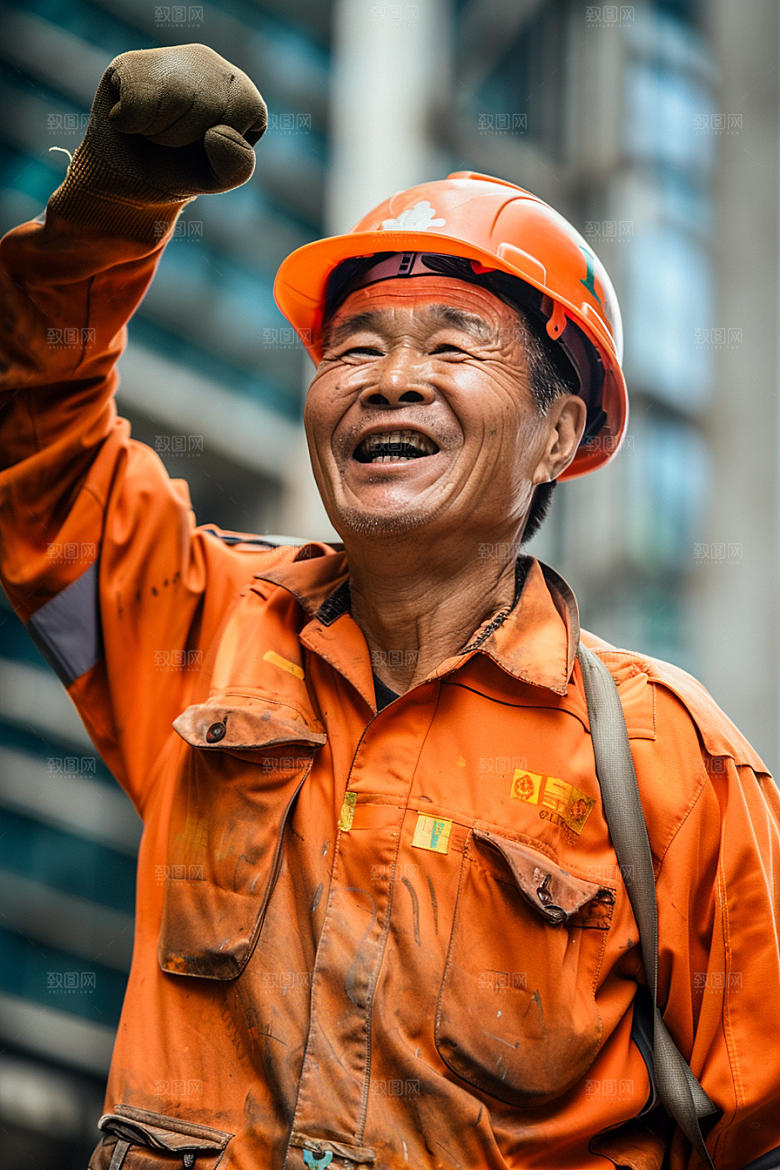 建筑工人职业五一劳动节摄影图