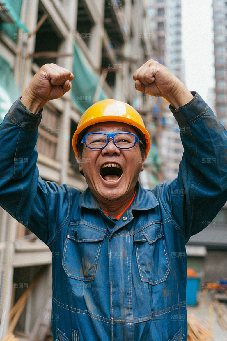 建筑工人职业岗位摄影图
