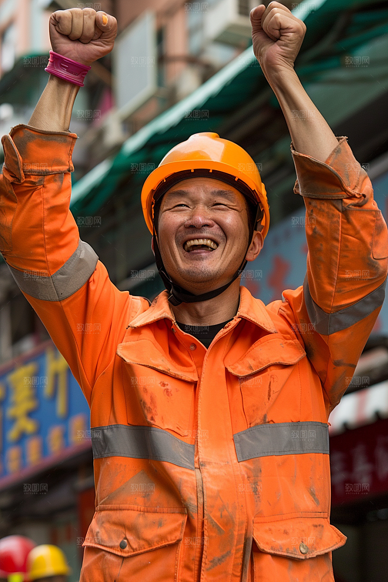 建筑工人岗位工作摄影图