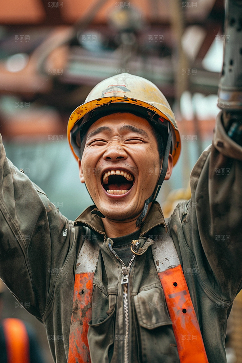 建筑工人建设工作摄影图