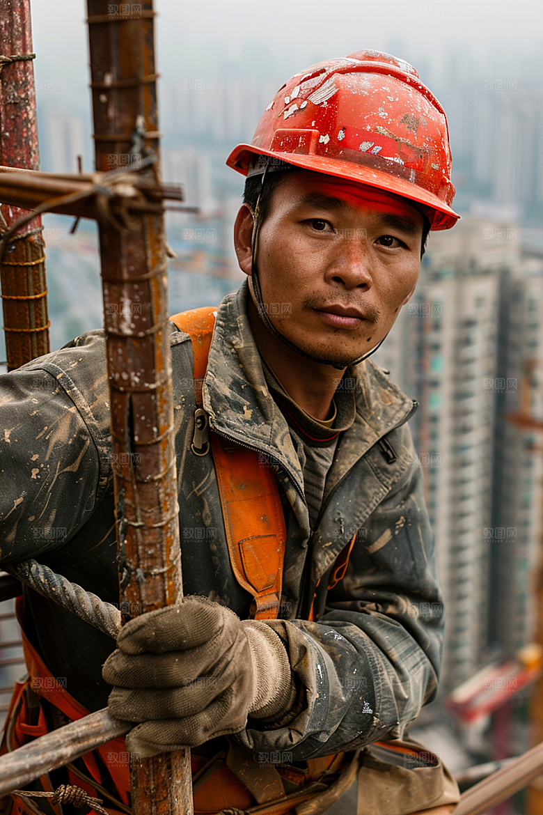 建筑工人职业工作摄影图
