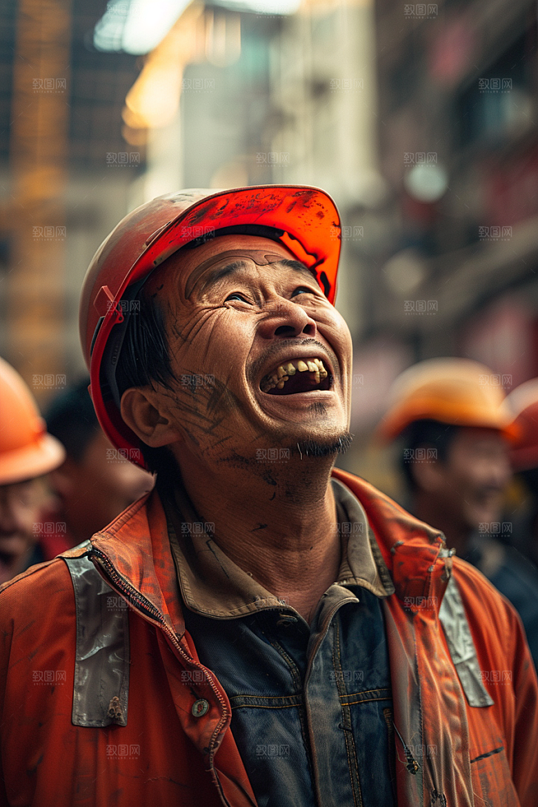 建筑工人致敬劳动者建设摄影图