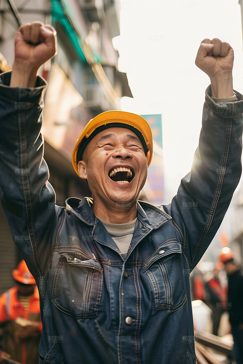建筑工人致敬劳动者高清摄影图