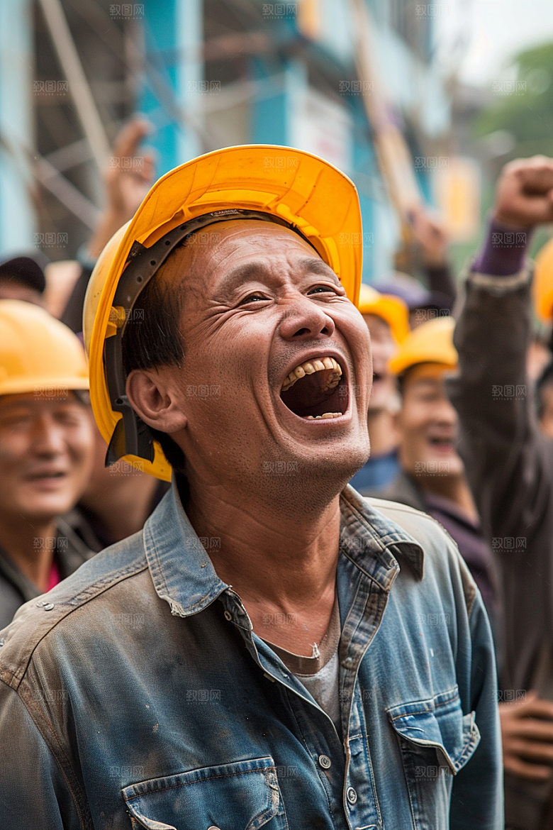 建筑工人肖像人物摄影图
