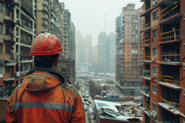 建筑工人工作高清摄影图