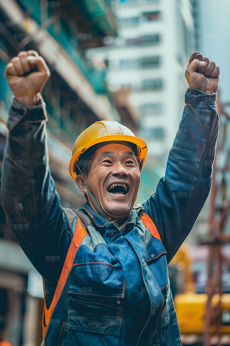 建筑工人职业肖像摄影图
