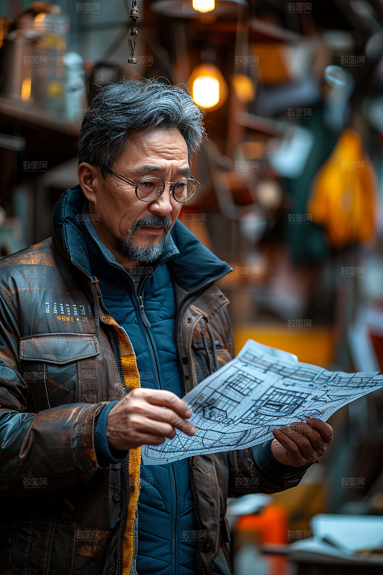 建筑工人建设五一劳动节摄影图