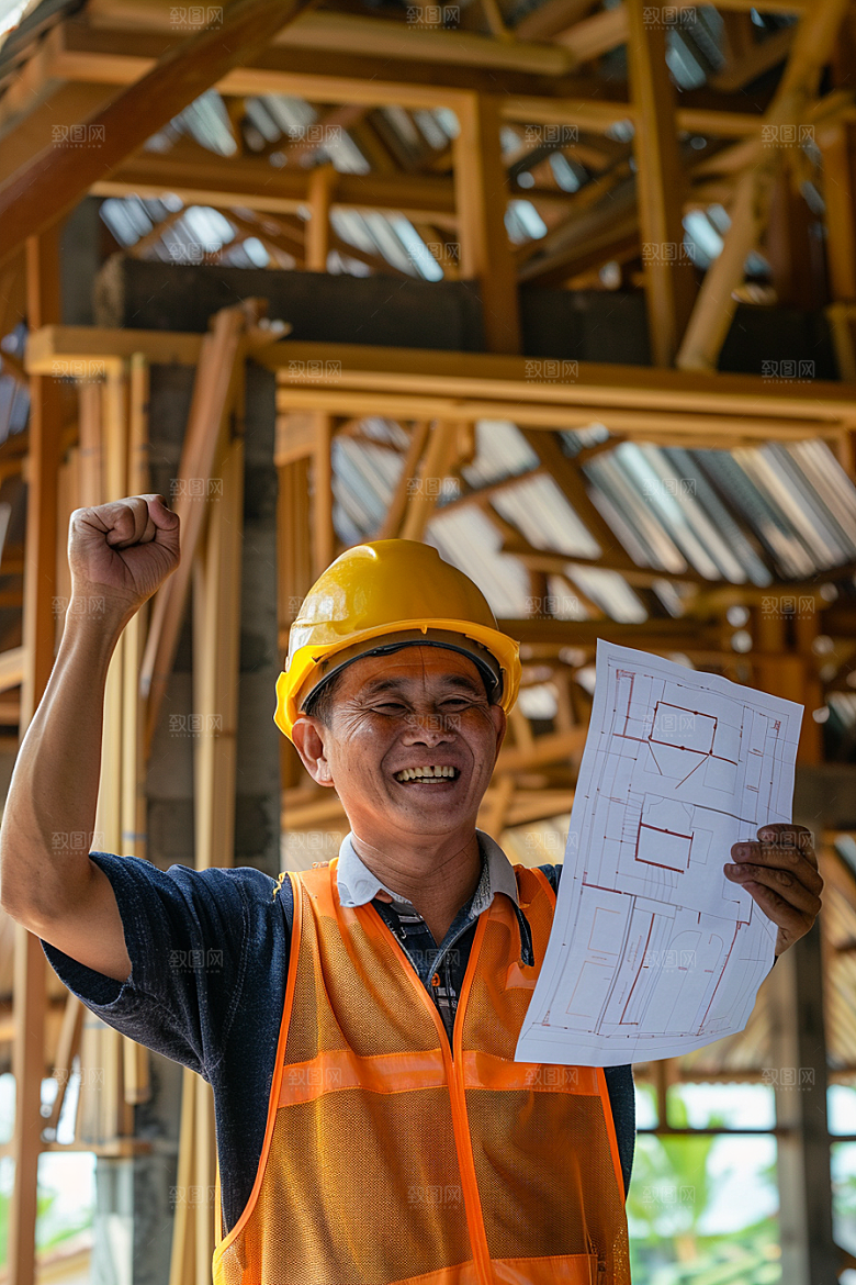 建筑工人职业工作摄影图