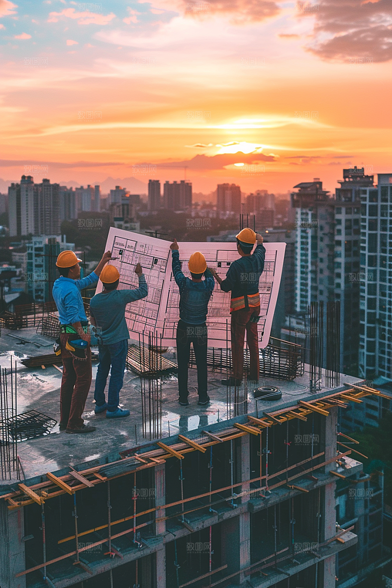 建筑工人建设高清摄影图