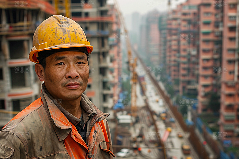 建筑工人职业工作摄影图